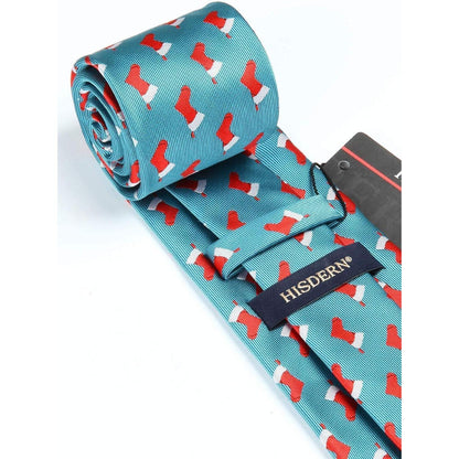 Herren Weihnachts Krawatte Taschentuch Set Xmas Party