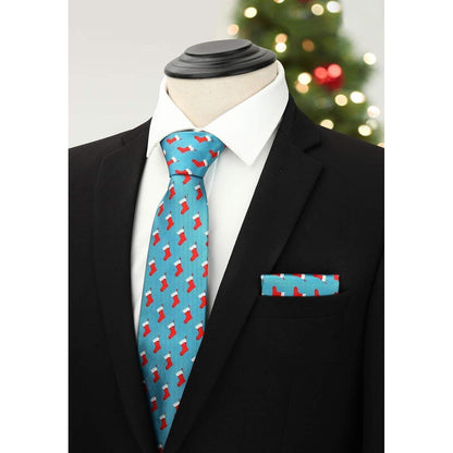 Herren Weihnachts Krawatte Taschentuch Set Xmas Party