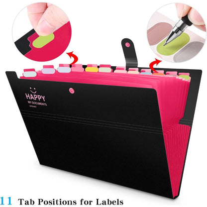 Fächermappe A4 12 Taschen Dokumentenmappe Erweiterbar