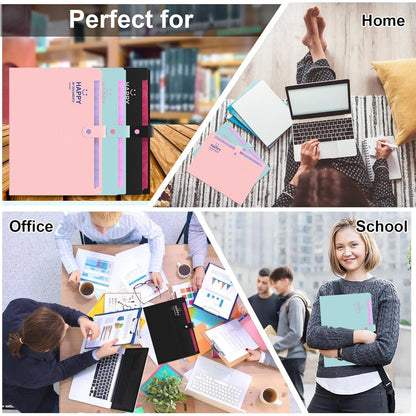 Fächermappe A4 12 Taschen Dokumentenmappe Erweiterbar