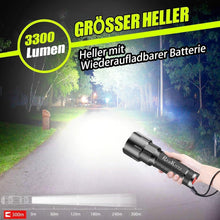LED Taschenlampe Extrem Hell 3300 Lumen Camping Outdoor