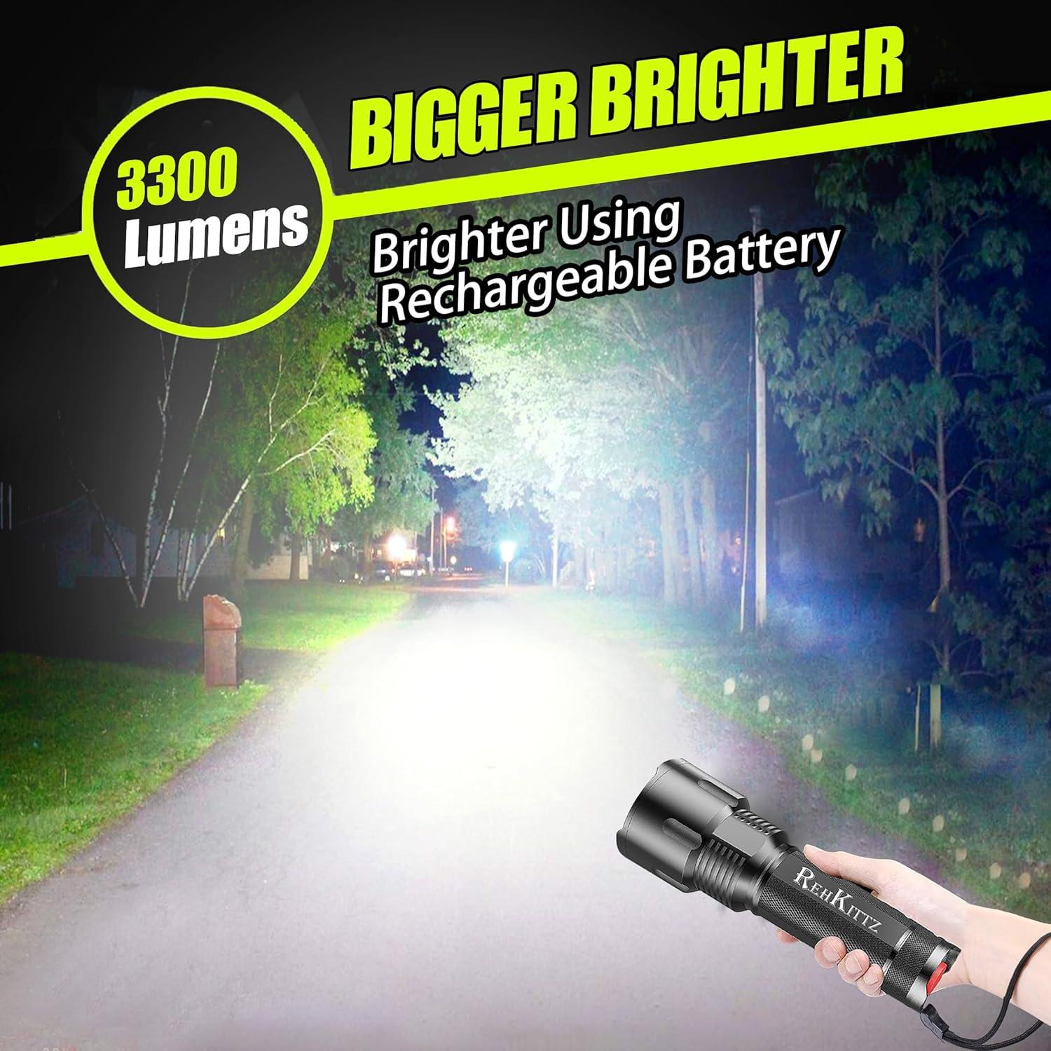 LED Taschenlampe Extrem Hell 3300 Lumen Camping Outdoor