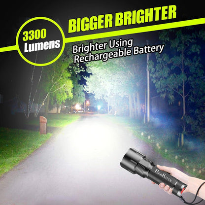LED Taschenlampe Extrem Hell 3300 Lumen Camping Outdoor