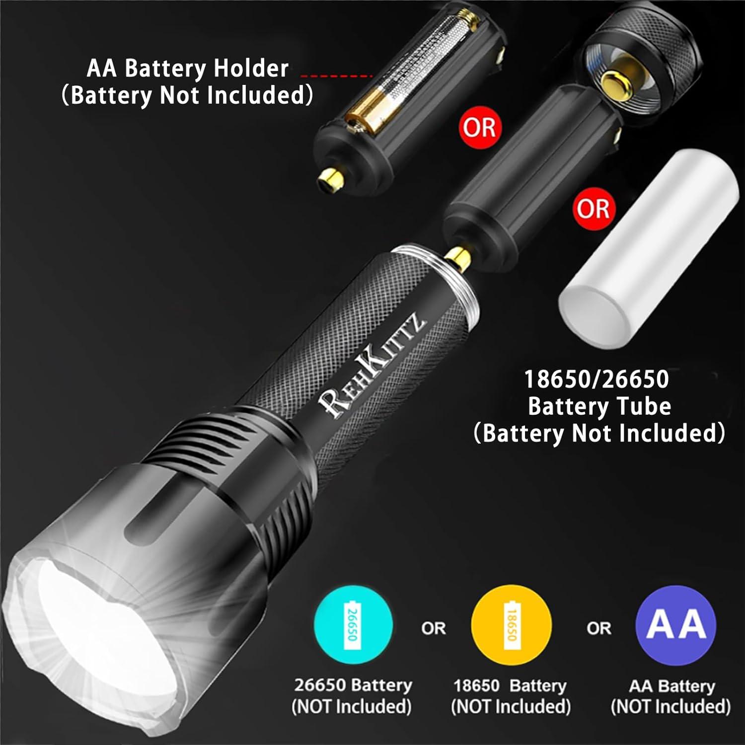 LED Taschenlampe Extrem Hell 3300 Lumen Zoombare Handlampe