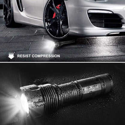 LED Taschenlampe Extrem Hell 3300 Lumen Zoombar Camping Outdoor
