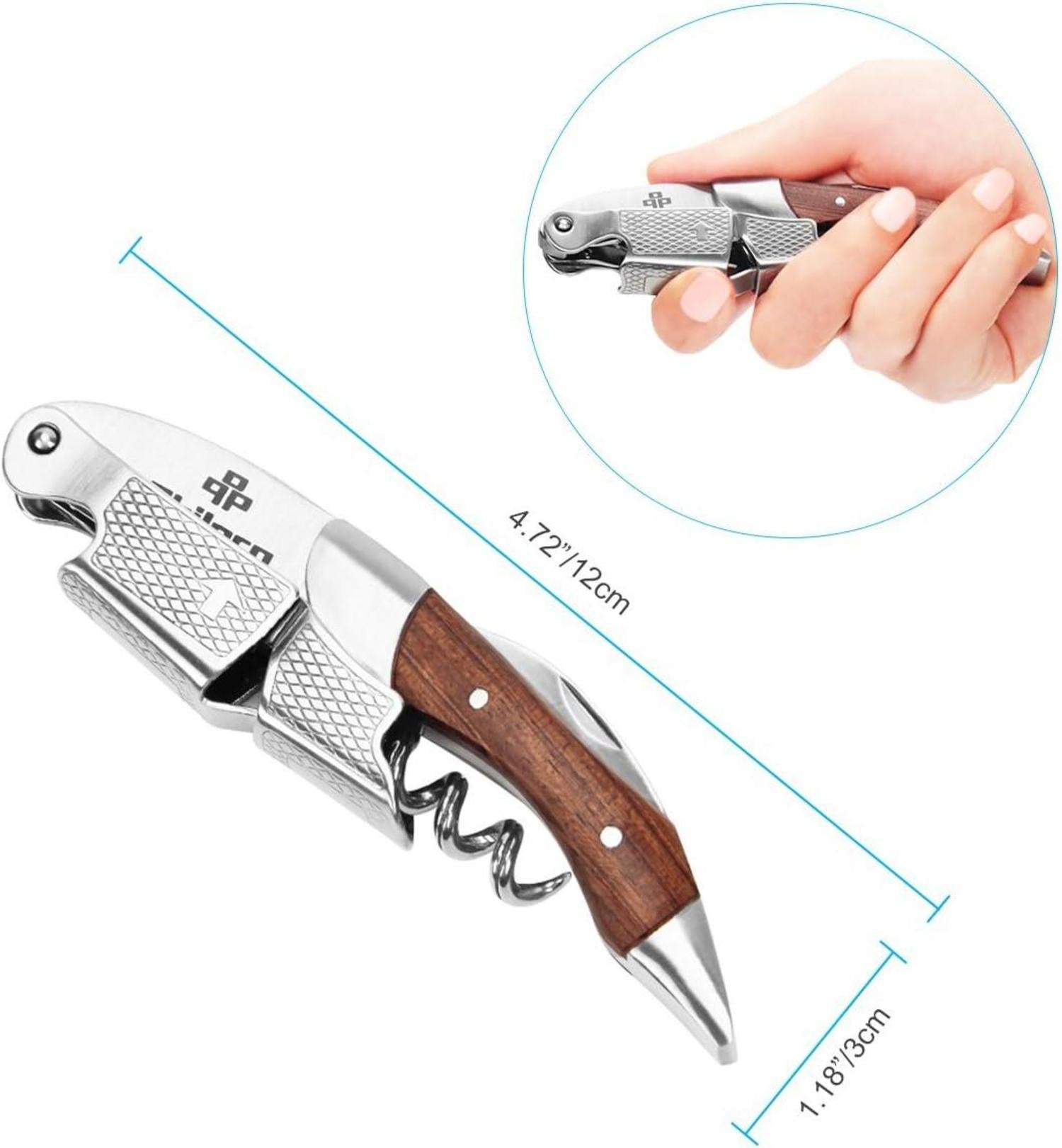 Professionelles Kellnermesser mit Holzgriff und Schraubbewegung