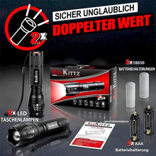 2er Pack REHKITTZ LED Taschenlampe 2000 Lumen Outdoor