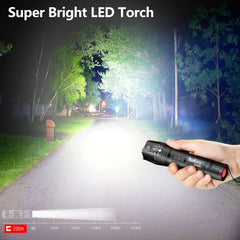 Taschenlampe LED Extrem Hell Tragbar 2000 Lumen 5 Licht Modi