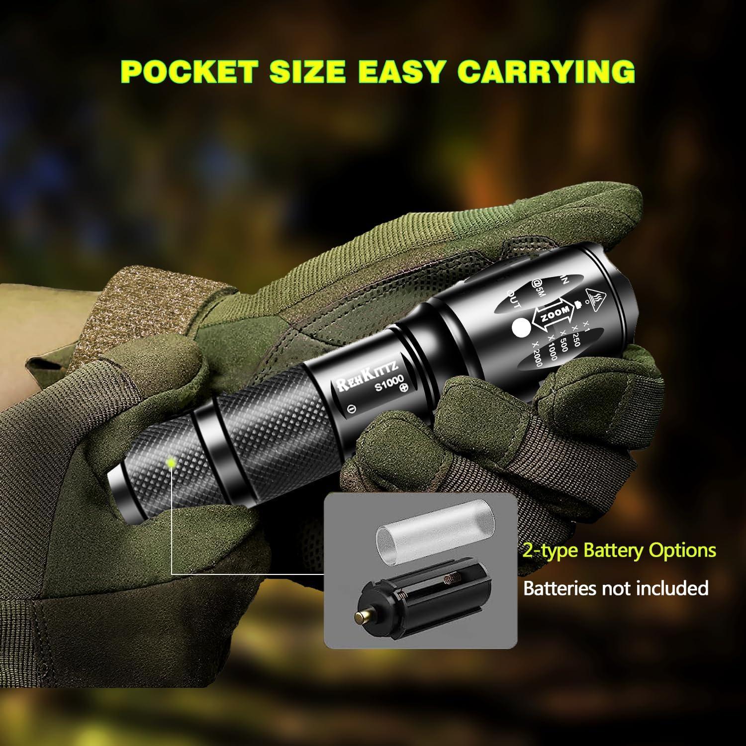 Taschenlampe LED Extrem Hell Tragbare Handlampe 2 Stück 2000 Lumen
