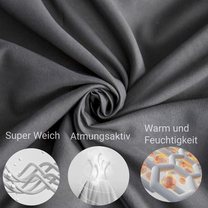 Bettwäsche Microfaser gebürstet 200x200cm + 2 Kissenbezüge 80x80cm