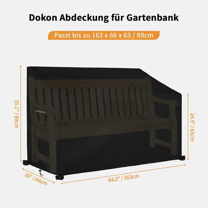 Dokon 3-Sitzer Gartenbank 600D Oxford Gewebe