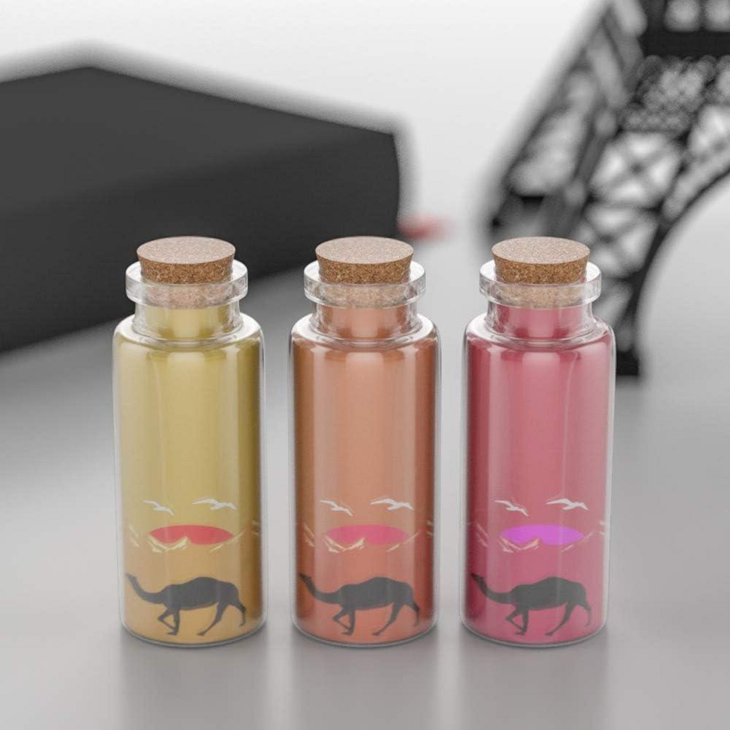 Danmu Art 30ml Mini Glasflaschen Klar mit Holz Korken (12