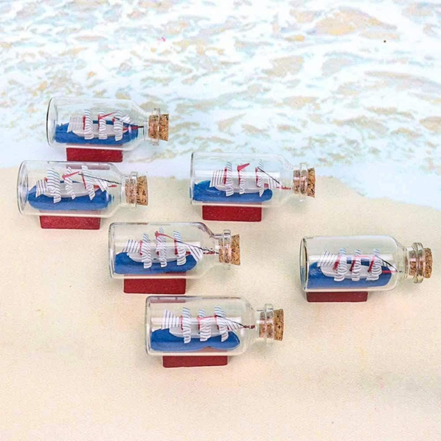 Danmu Art 30ml Mini Glasflaschen Klar mit Holz Korken (12