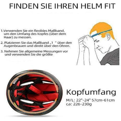 Fahrradhelm mit Visier Schutzbrille für Erwachsene Schwarz