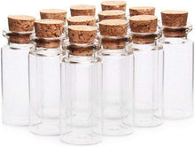 30 Stück 10 ml Mini Glasflaschen mit Korken 22x50mm