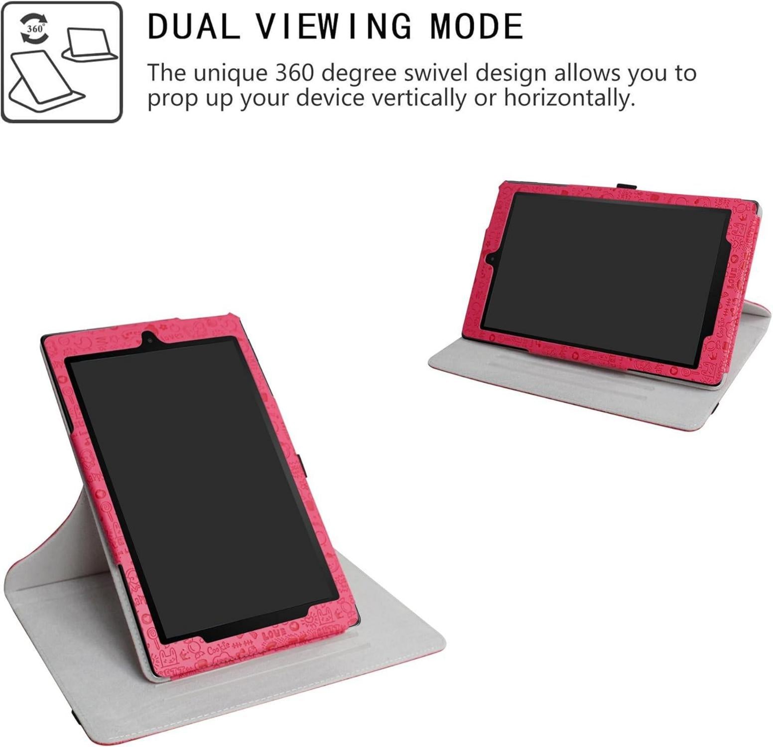 LiuShan Amazon Fire HD 10 hülle 360° Standfunktion Muster Tablet