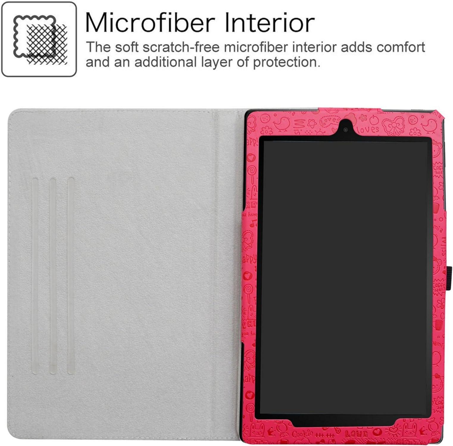 LiuShan Amazon Fire HD 10 360° Drehbare Standfunktion Hülle Pink