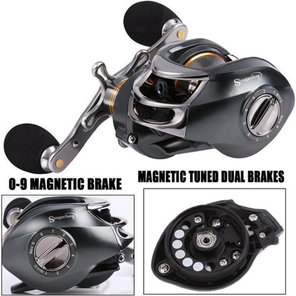 Sougayilang Baitcast-Rolle 12 Kugellager 8,2 kg Druck 11+1BB