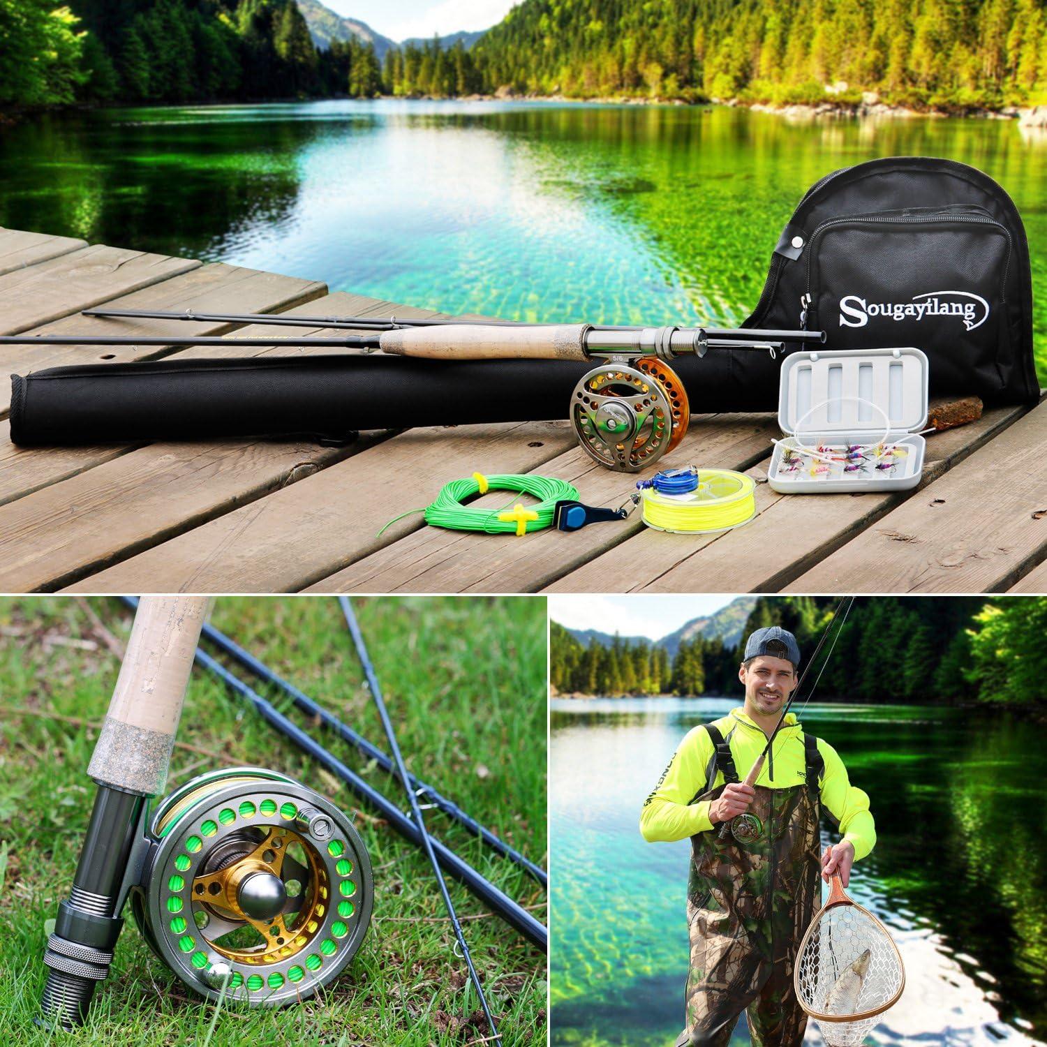 Fly Fishing Rod Reel Combo Lightweight Portable Complete Starter