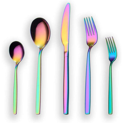 Besteckset Regenbogen 30 Teile für 6 Personen, Edelstahl, Spülmaschinenfest