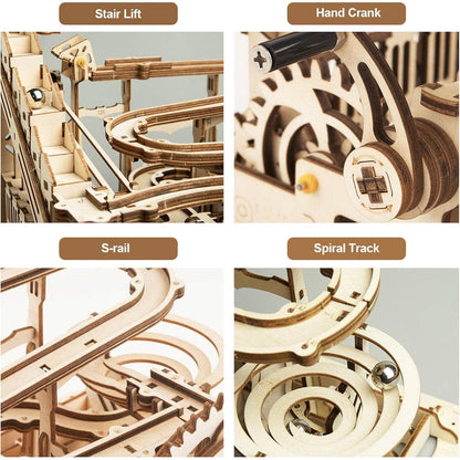 ROKR Kugelbahn Holzbausatz Murmeln für Kinder und Erwachsene