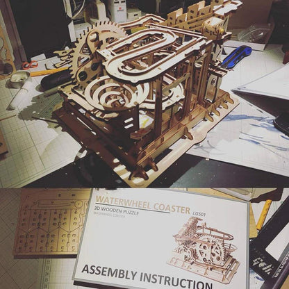 ROKR Kugelbahn Holzbausatz Murmeln für Kinder und Erwachsene