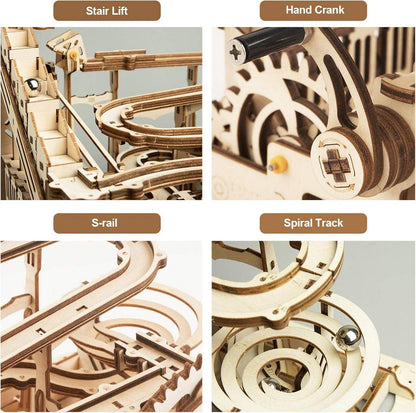 DIY Holz Kugelbahn Bausatz für Kinder und Erwachsene
