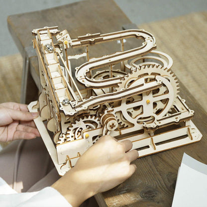 ROKR Kugelbahn Murmeln Holzbausatz DIY Spielzeug Holzpuzzle Kinder & Erwachsene