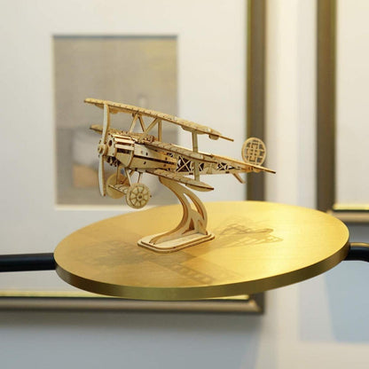 Rolife Woodcraft 3D Holz Puzzle Airplane DIY Kit für