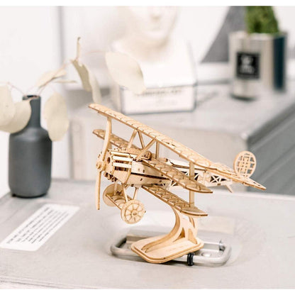 Rolife Woodcraft 3D Holz Puzzle Airplane DIY Kit für