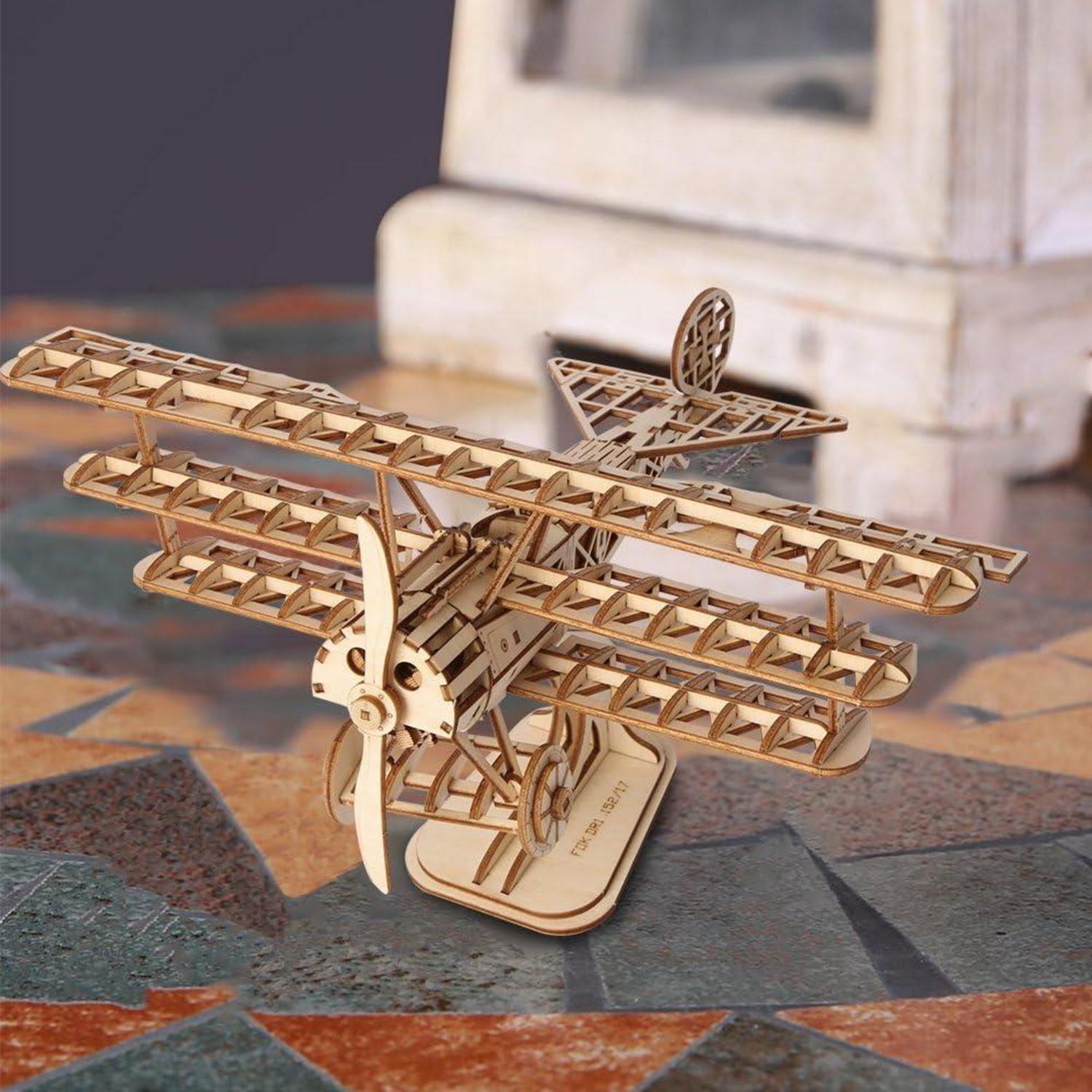 3D Holz Puzzle Flugzeug DIY Kits Geschenk Kinder Jugendliche