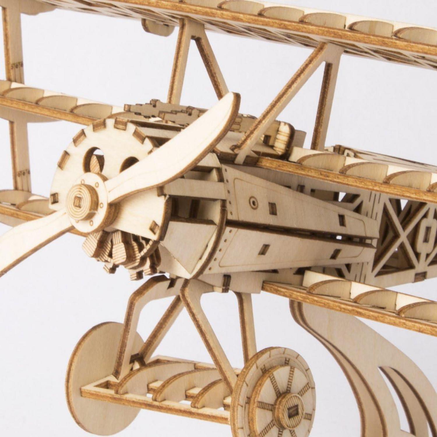 Holz Puzzle Baukasten Flugzeug 3D DIY Spielzeug Geschenk Kinder