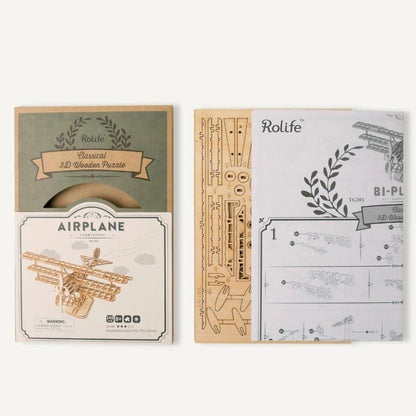 3D Holz Puzzle Flugzeug Baukasten DIY Kit Geschenk Kinder Jugendliche