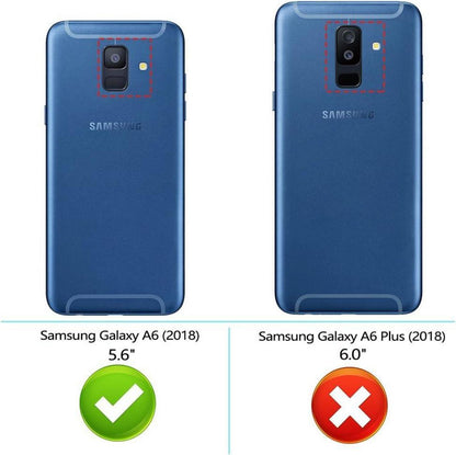 Samsung Galaxy A6 2018 Hülle PU-Leder Wallet Case Schwarz
