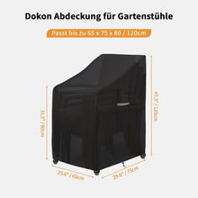 Dokon Gartenstühle Abdeckung 600D Oxford Wasserdicht Winterfest UV Beständig
