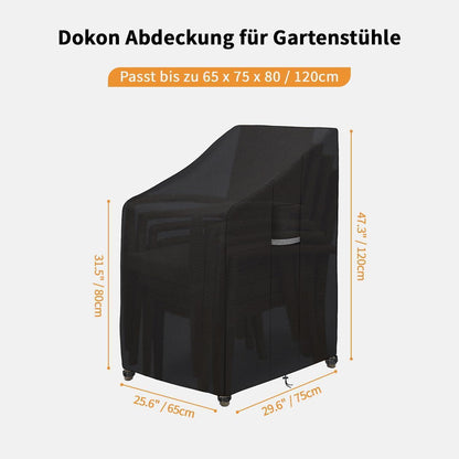 Dokon Gartenstühle Abdeckung 600D Oxford Wasserdicht Winterfest UV Beständig
