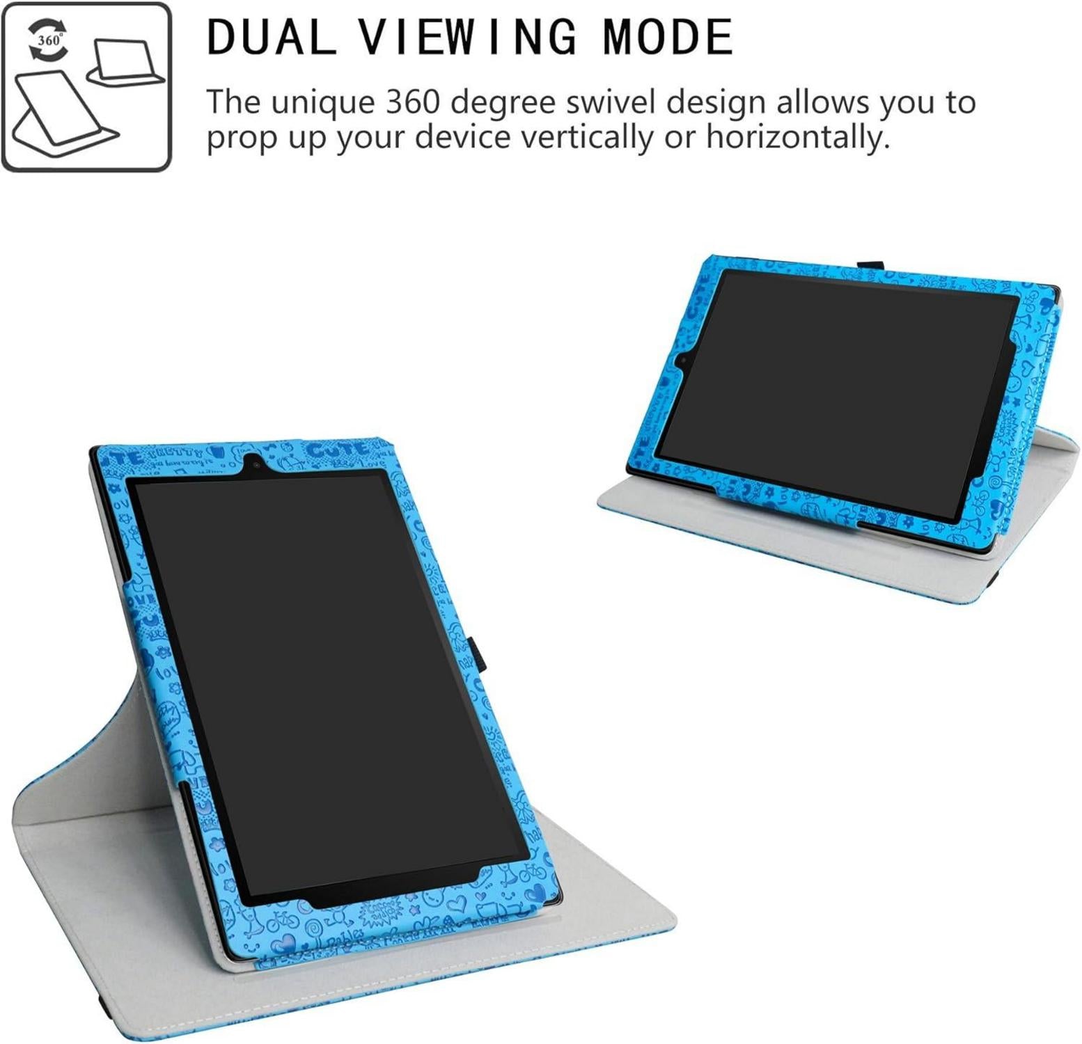 LiuShan Fire HD 10 360° Rotierende Standfunktion hülle Blau