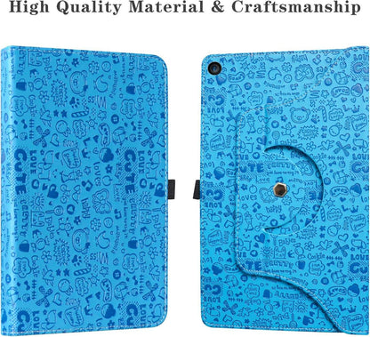 LiuShan Fire HD 10 Rotierende Stand hülle, Schöne Muster, Blau
