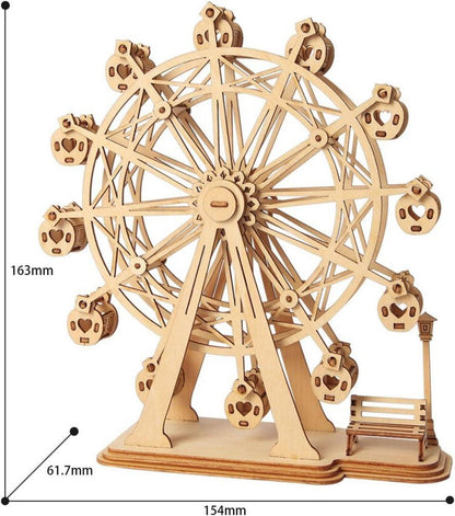 DIY Holz Riesenrad Puzzle Valentinsgeschenk Geburtstag 3D-Holzbausatz