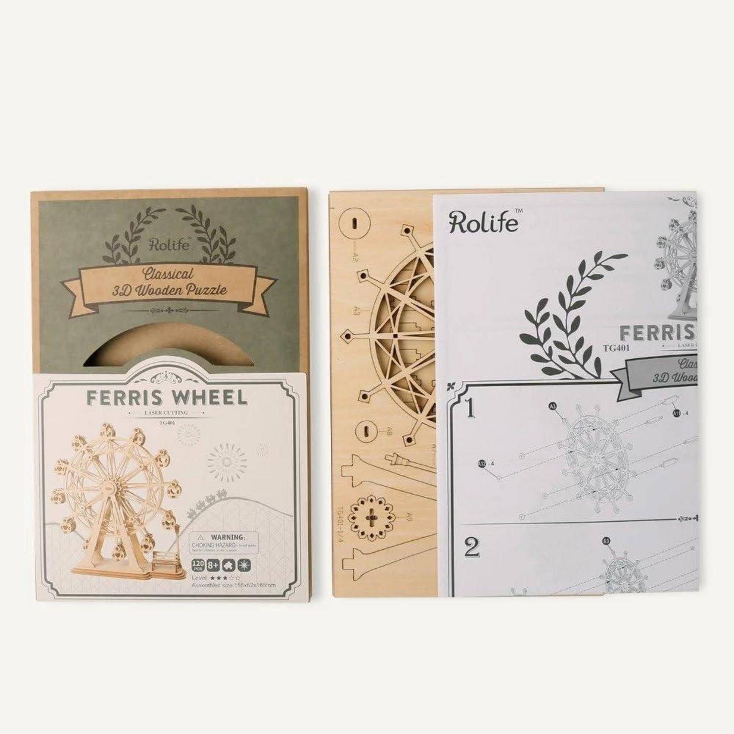 DIY Holz Riesenrad Puzzle Valentinsgeschenk Geburtstag 3D-Holzbausatz