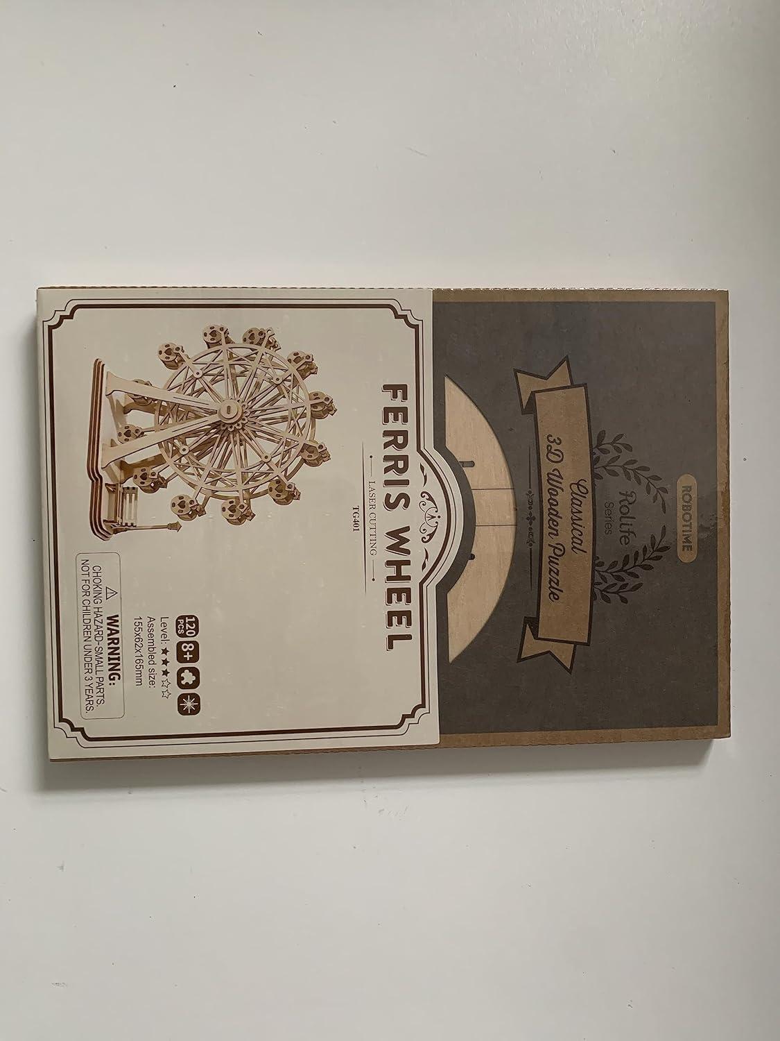 Holz Riesenrad 3D Puzzle Baukasten DIY Valentinsgeschenk Kinder Jugendliche Erwachsene