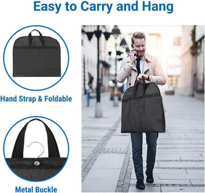 2er Set Schwarze Kleidersäcke aus Polyester 110x60cm - Aufbewahrung