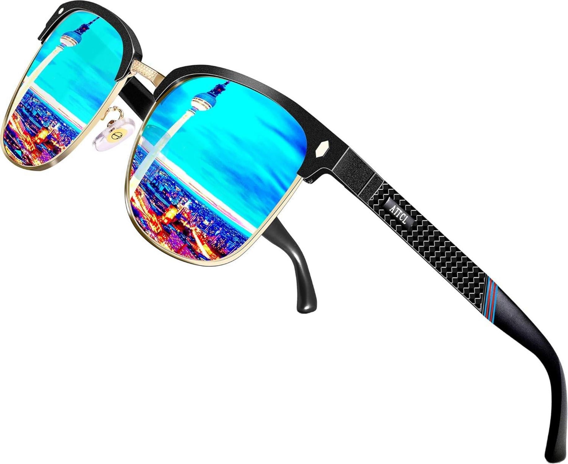 Polarisierte Sonnenbrille Al-Mg Rahmen UV400 CAT 3 CE Blau