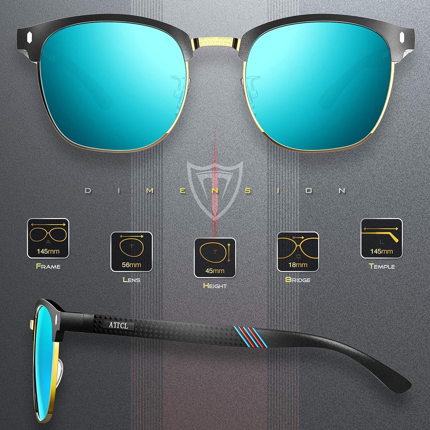 Polarisierte Sonnenbrille Al-Mg Rahmen UV400 CAT 3 CE Blau