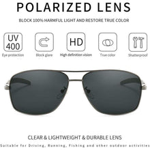 Polarisierte Herren Sonnenbrille Metallrahmen 100% UV-Schutz