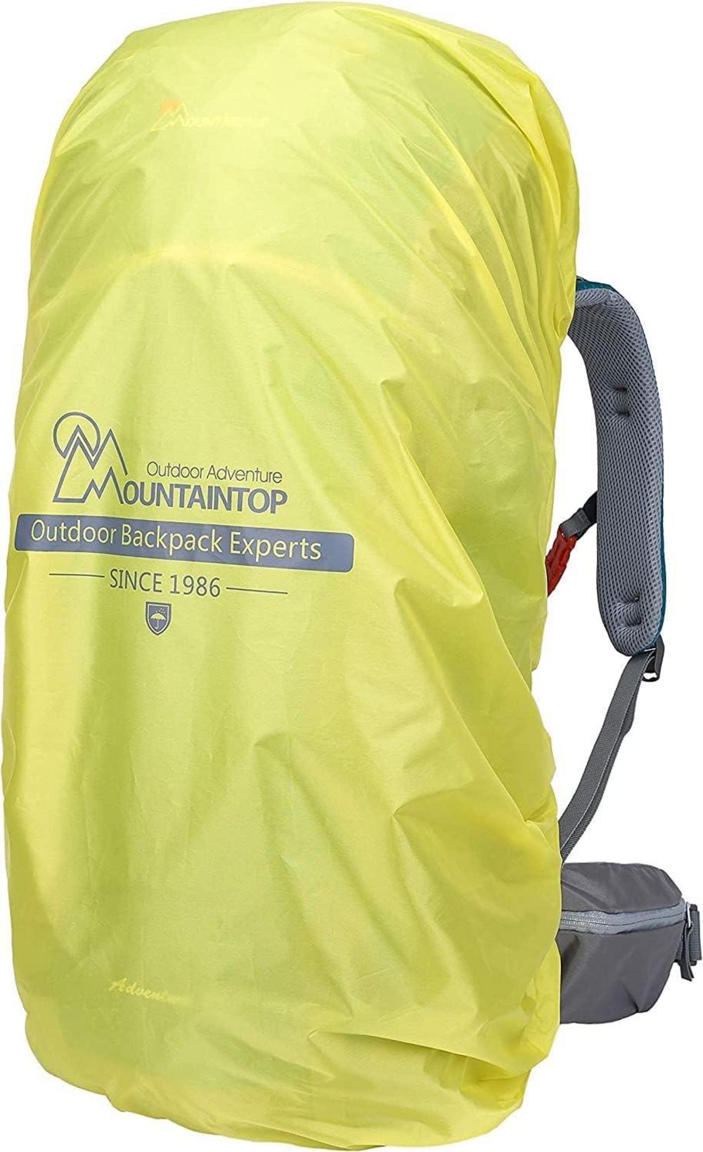 Trekkingrucksack 55L für Camping Wandern Outdoor - Schwarz