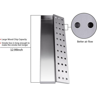 Edelstahl Räucherbox für Gasgrill Räucherofen Grill Zubehör