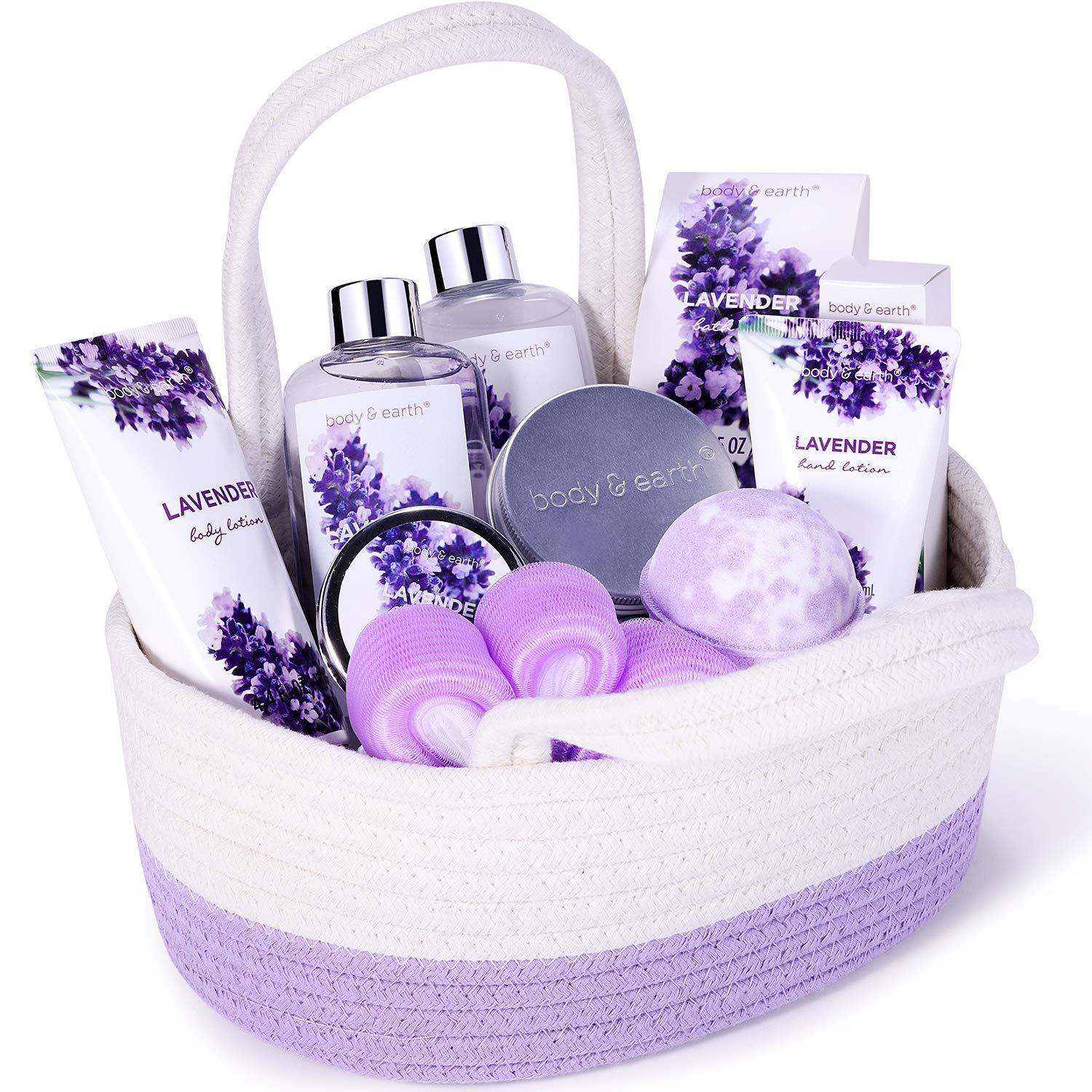 Wellness Set Lavendel 11-tlg. Geschenkkorb für Frauen