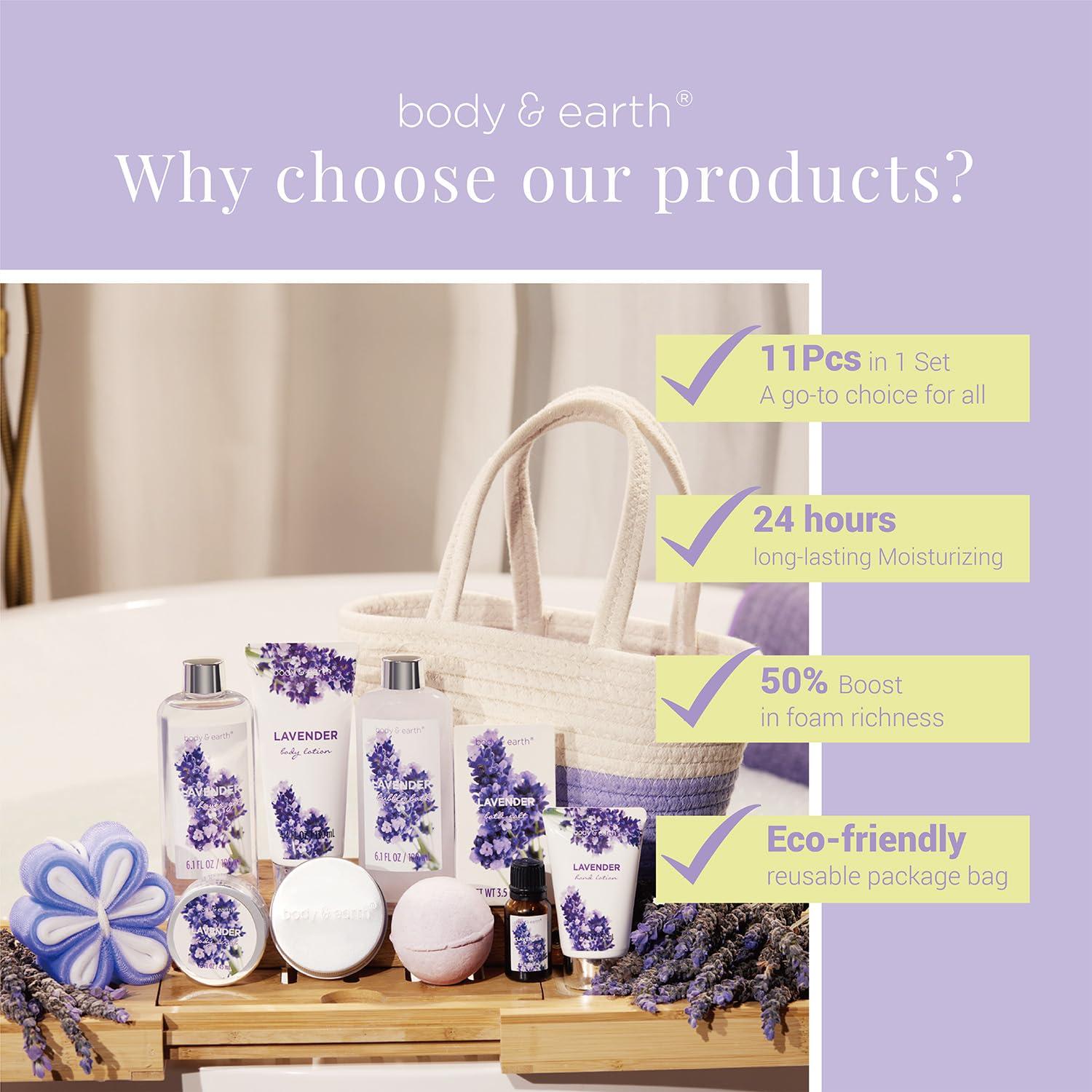 Wellness Set Lavendel 11-tlg. Geschenkkorb für Frauen