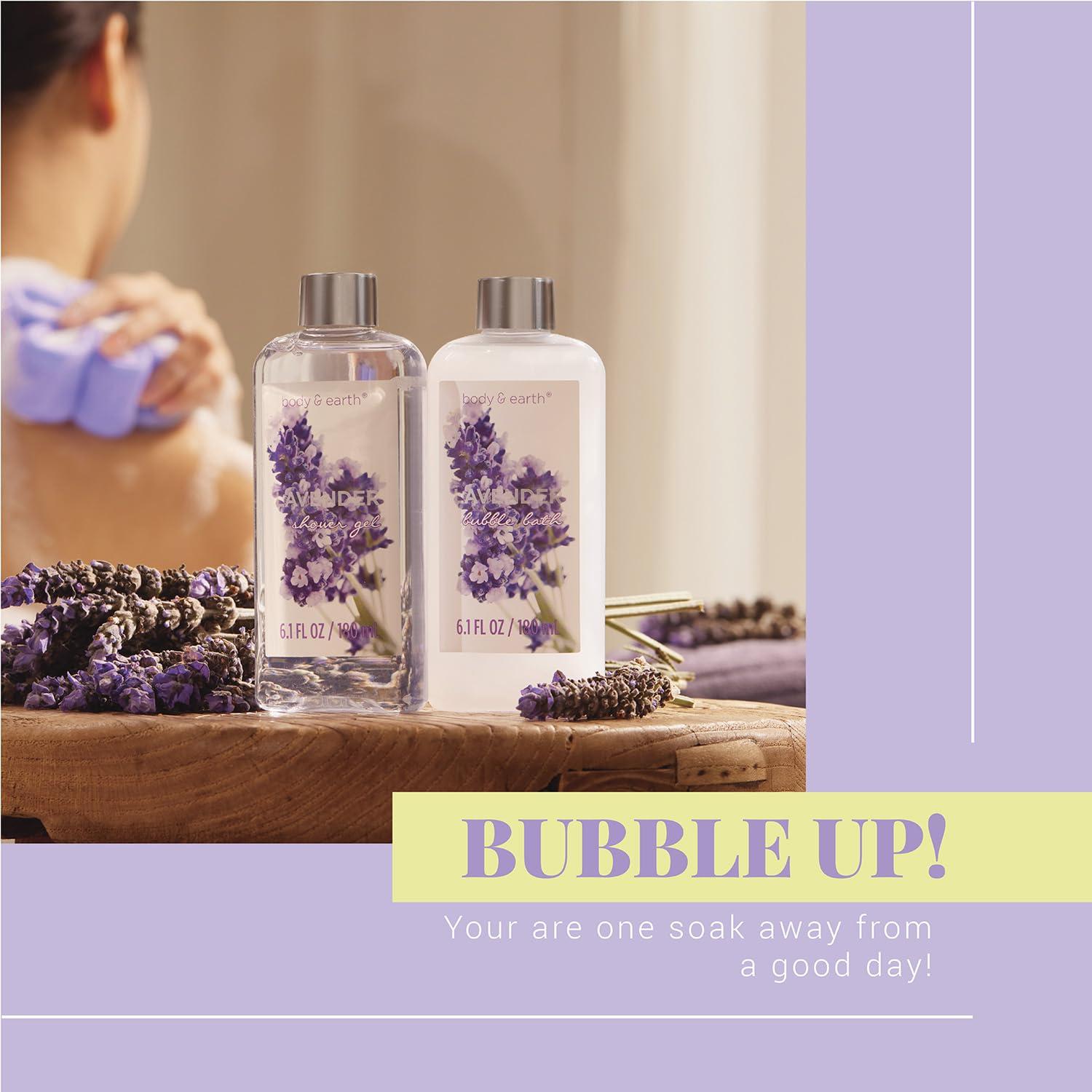 11-tlg. Lavendel Wellness Set für Frauen in schönem Geschenkkorb